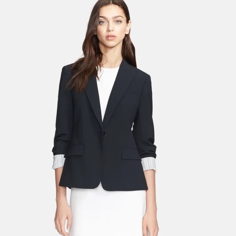 Theory Gabe B Classic Wool Blazer Jacket Black